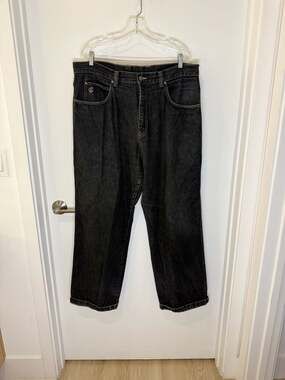 Rocawear Men's Vintage Baggy Black Denim Jeans Waist 40